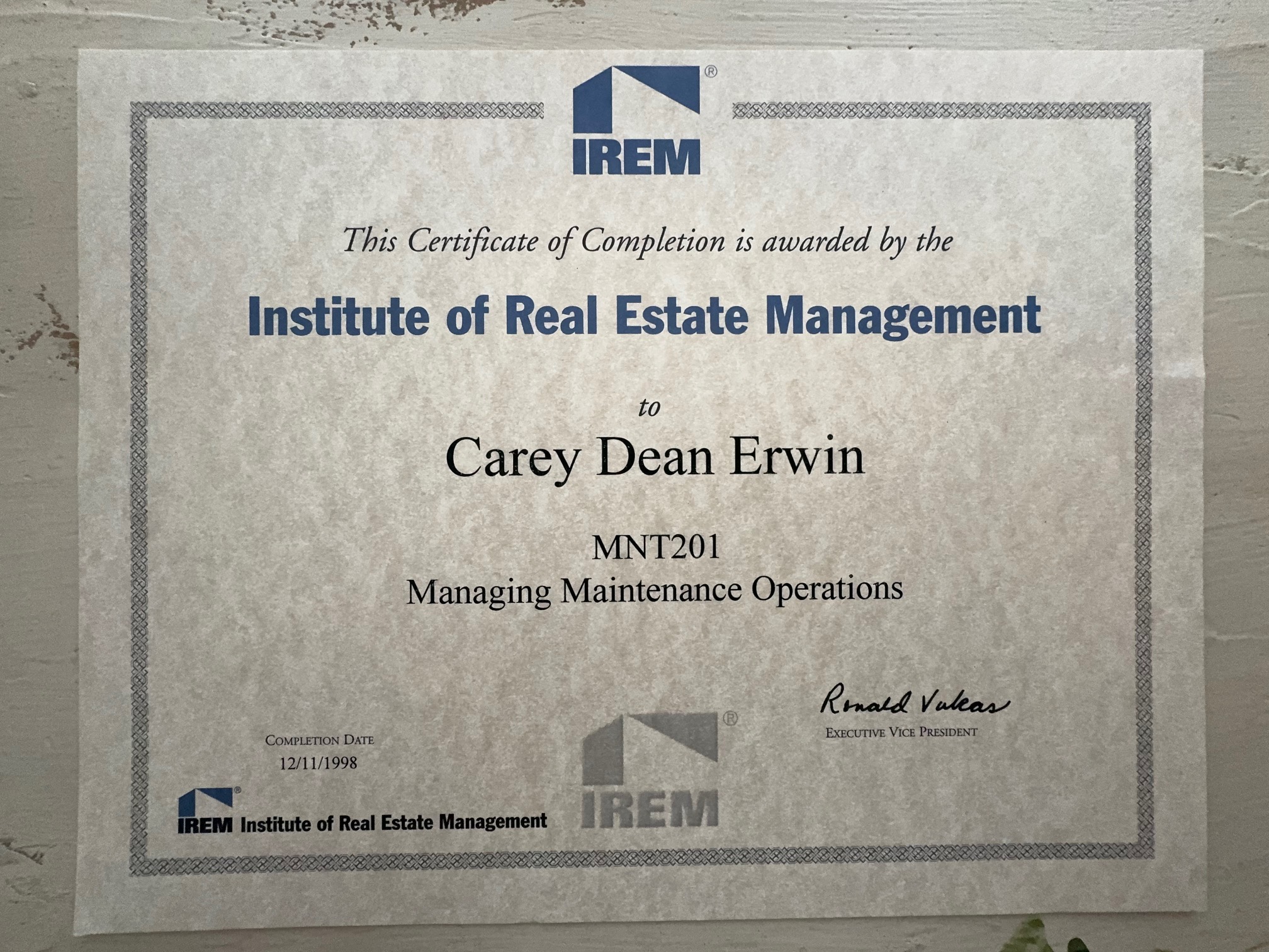 Professional Certificate 3